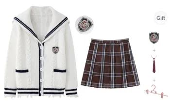 Tokyo Season Uniform Spring And Fall Women's White+Red