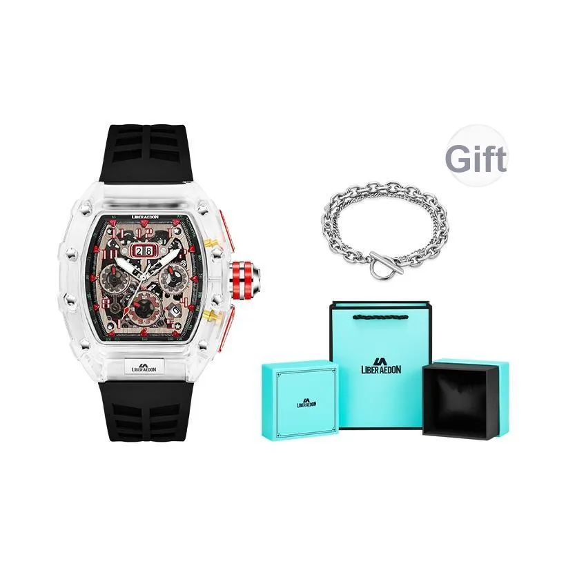 LIBER AEDON Кварцевый механизм Черный циферблат Мужские часы