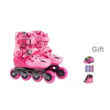 Lock Wheel Style Pink Explorer Clothing Sets[Graffiti Helmet+Colorful Protective Gear+Mesh Bag]