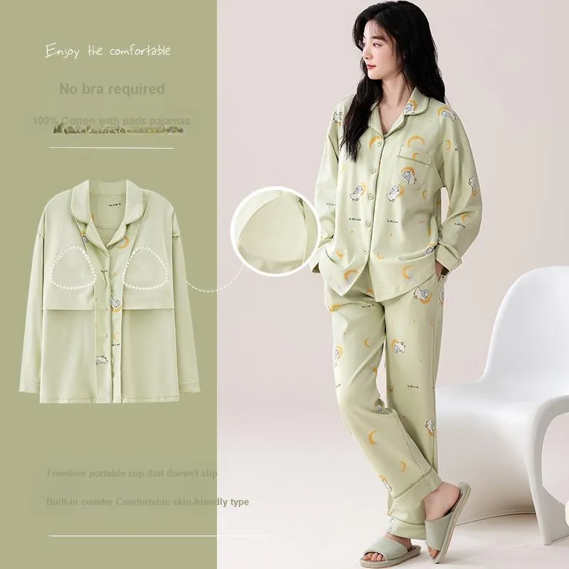 Pretty Lady Pajama Set Women's Matcha Green-2
