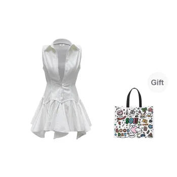 SOIE Sleeveless Dresses Women's White