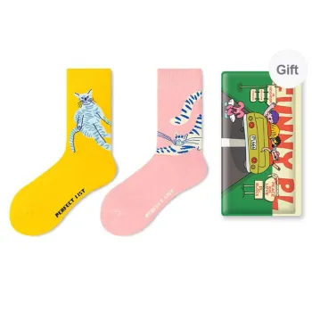 PL Mid Calf Socks Unisex Shopping Bag 2 Pack Mixed Color