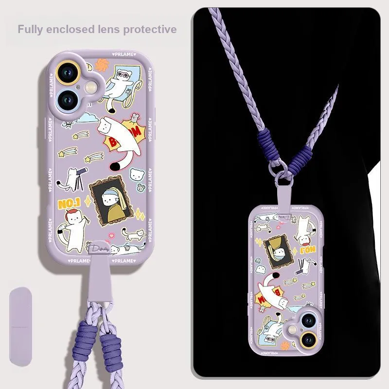 Sen Dog Silicone Material Crossbody Handheld Original Phone Cases Compatible With Apple 16 Pro Max/Pro/Plus/15/14/13-39