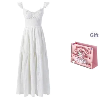 FLIM Slip Dresses Women's White Bear Box