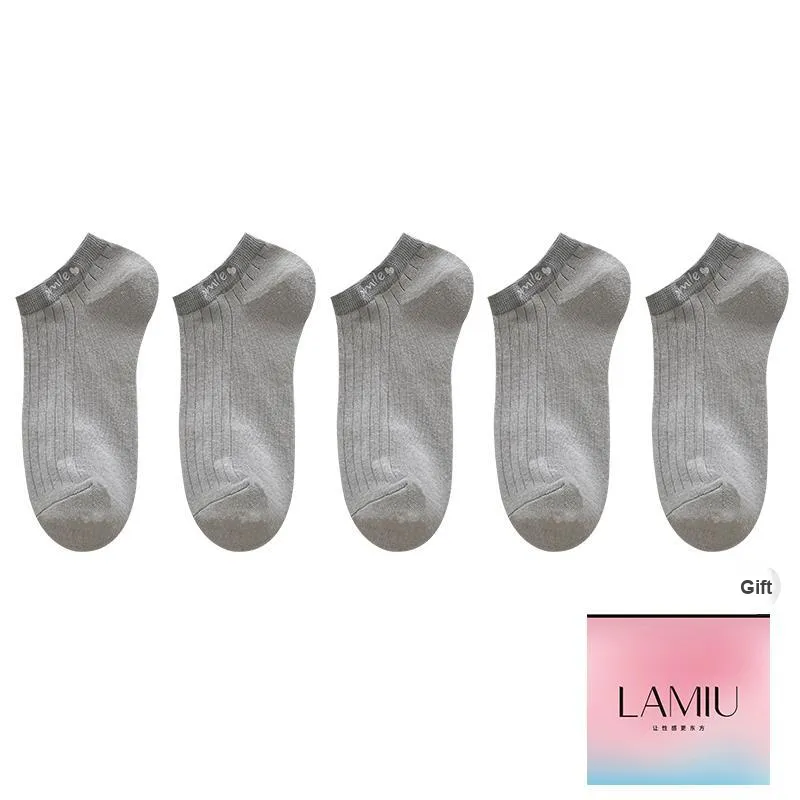 Lan Miao Ankle Socks Women's Shopping Bag 5 Pack-4