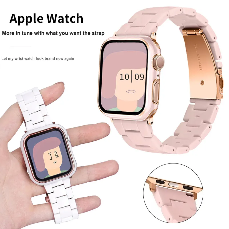 CHRROTA Watch Band Apple Compatibility 38/40/41/42/44/45/49mm Acrylic Material-4