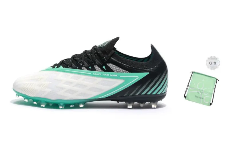 KELME Glimpse MG Rubber Short Studs Cushioning, Slip Resistant, And Breathable Soccer Shoes Unisex White Green-0