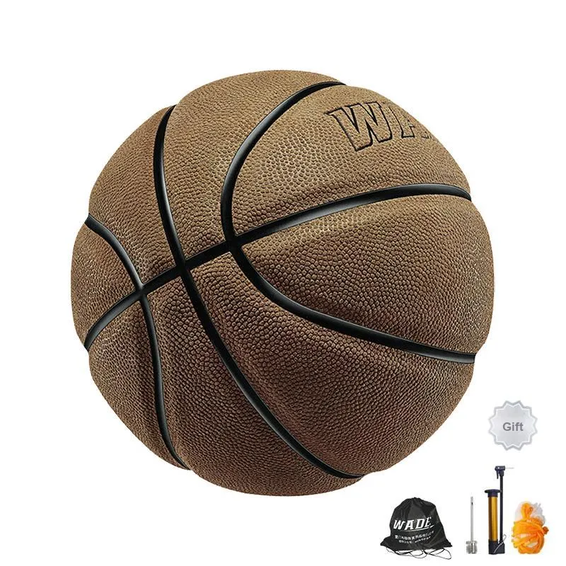 WADE Cow Leather Basketball Gray With Studs Size 7 Ball Training-4