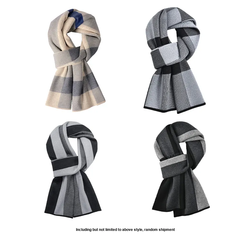 HLA Вязаные шарфы из смеси шерсти для мужчин