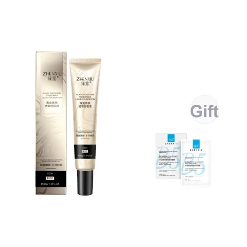 ZHENXIU Тональный крем Черный Золото + Освежающий прозрачный ополаскиватель для рта не оставляющий следов