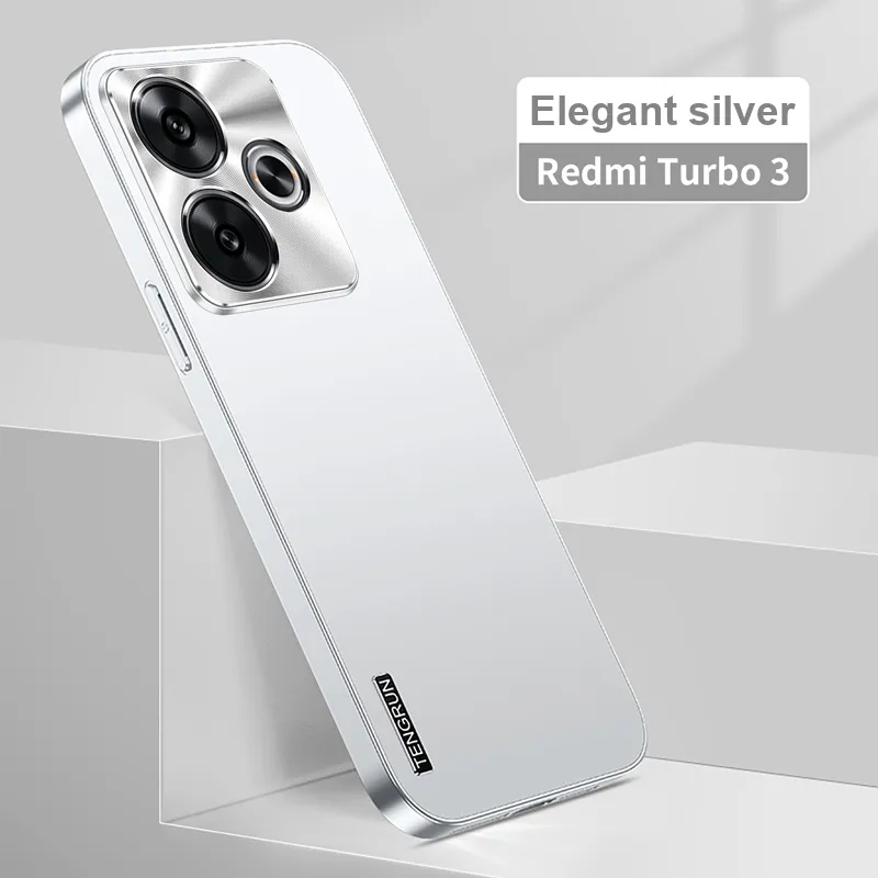 ZHUOJI Matte Material Metal Lacquer Case Compatibility With Redmi Turbo 3 Phone Cases Matte Skin Case-7