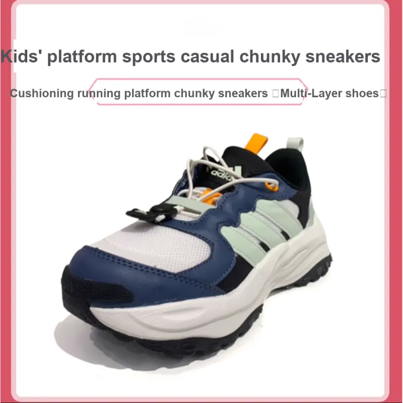 Adidas Maxxwavy Breathable Low Top Kids Lifestyle Shoes Blue White Kids'-1