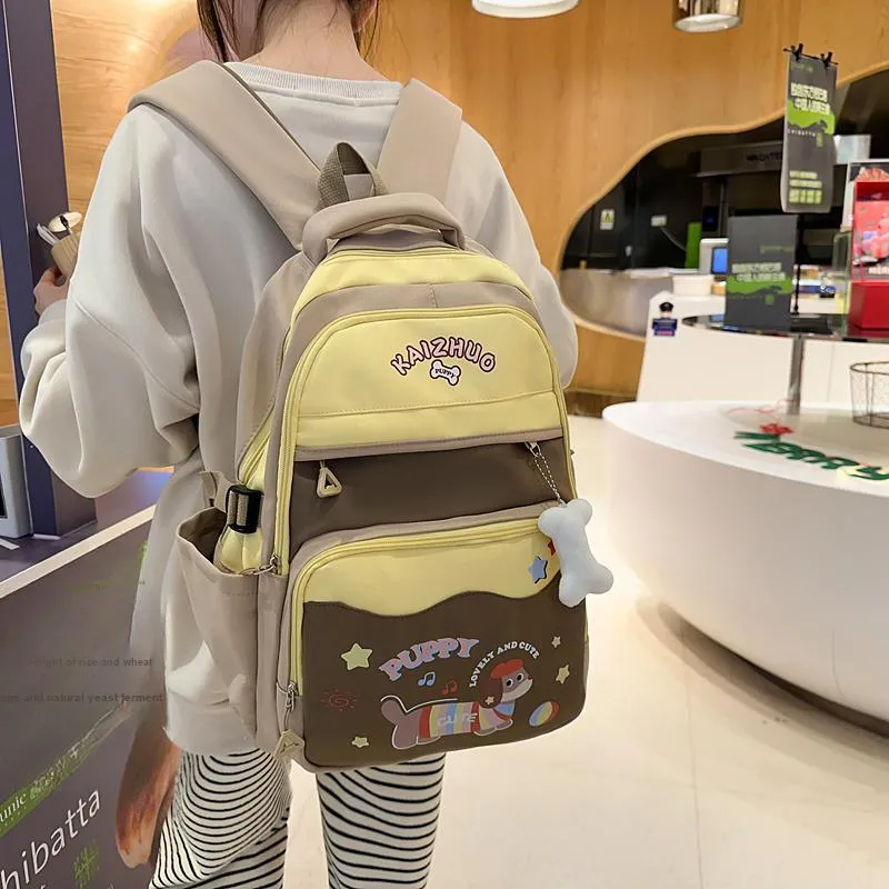 Alcohol Dragon Nylon Backpack Women's Multicolor-1