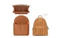 Brown Felt Liner (Compatible with Small and Medium-Sized McM Backpack)