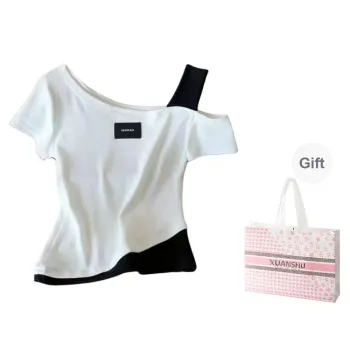 XUANSHU Drop Shoulder Sleeve T Shirt Women's