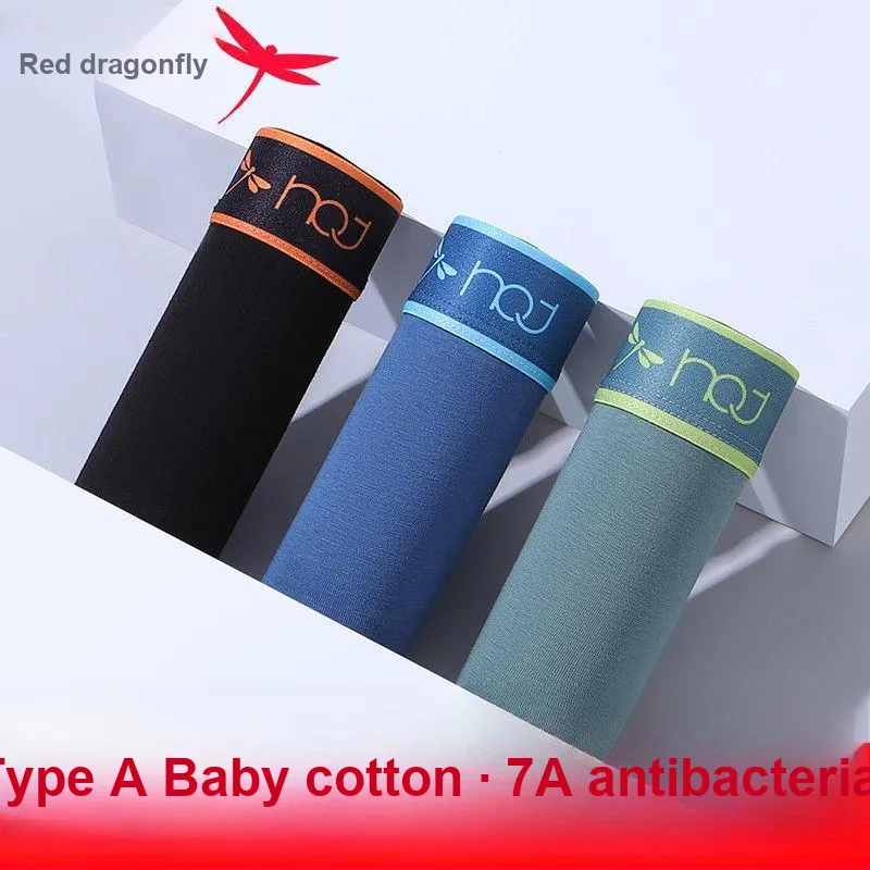 RED DRAGONFLY Cotton Panties Men's Combination Gift Box Set-4