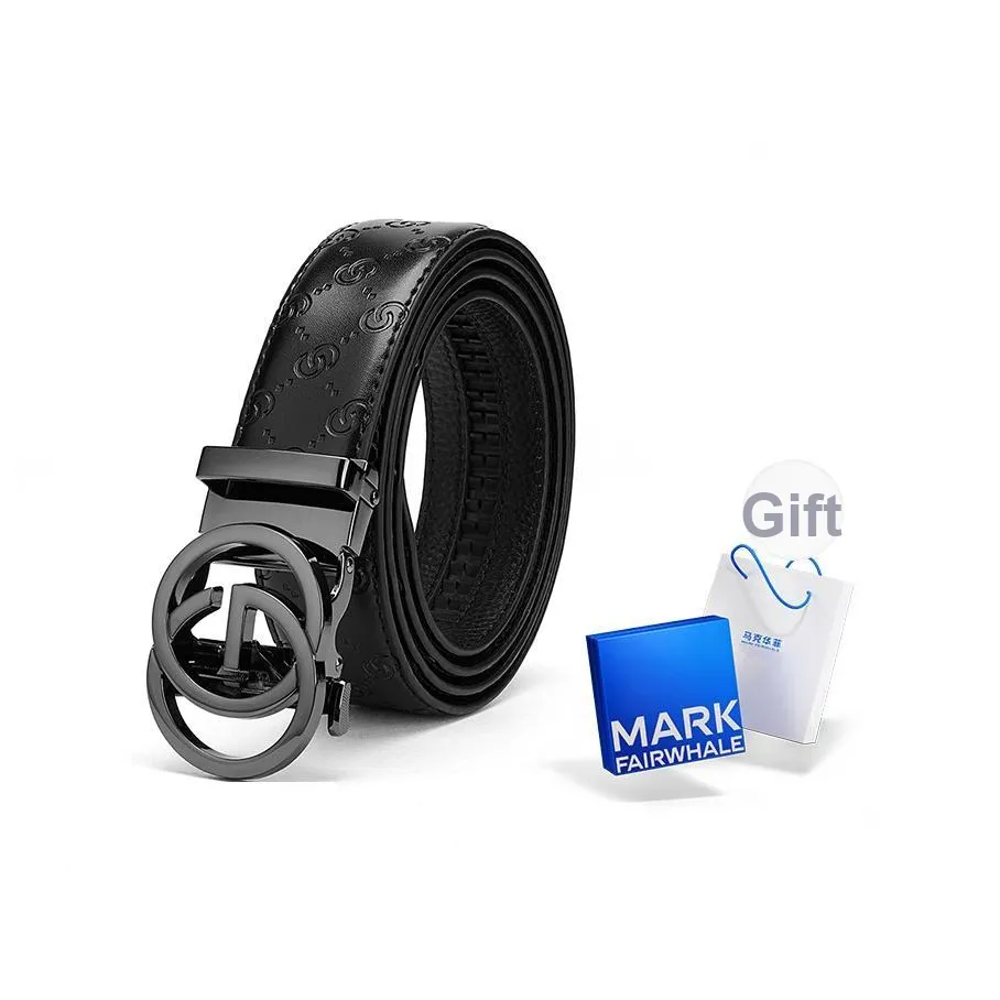 FAIRWHALE Cow Split Leather Leather Belts Men's Multicolor Width 3.5CM