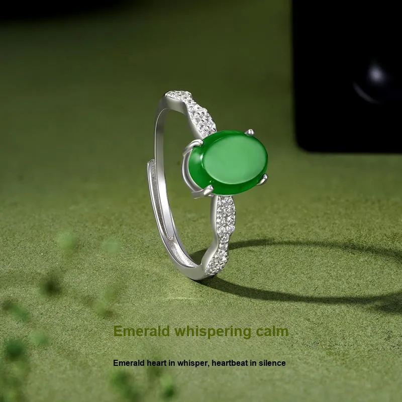 ZXIN JEWELRY Glutinous Jade Rings Women's-4