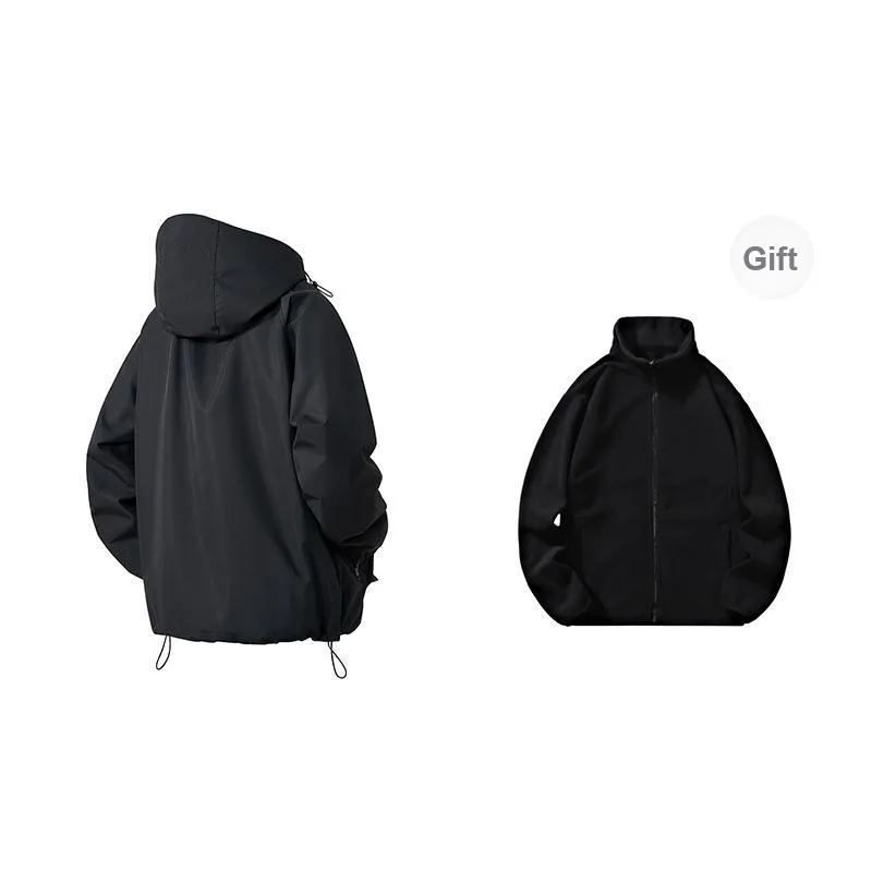 PISYPOX Water Resistant Windproof Wear Resistant Windbreaker Jacket Unisex-9