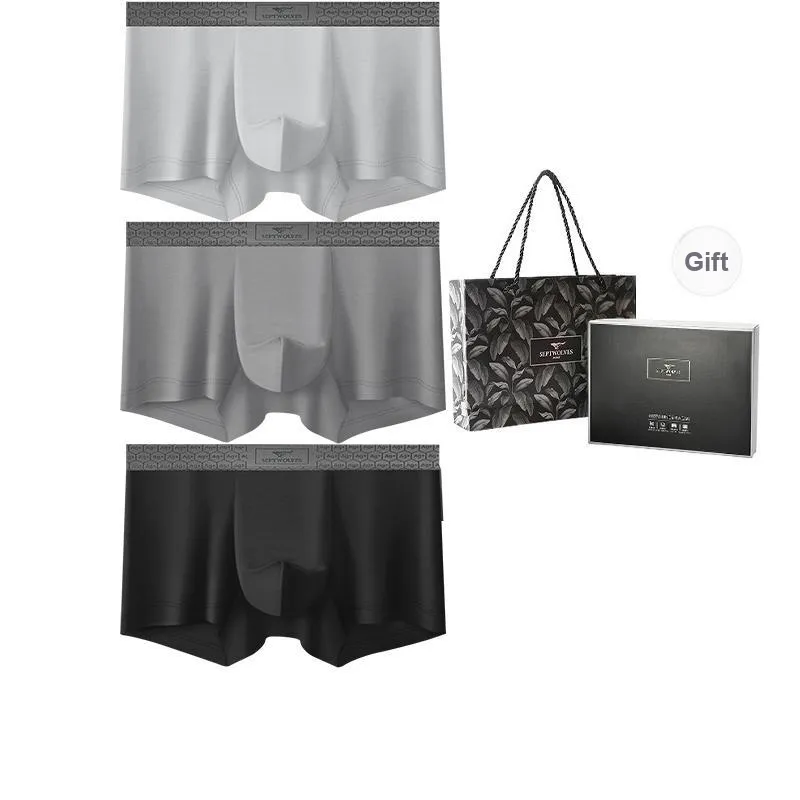 SEPTWOLVES Underwear Gift Box Men's 3 Pack Gift Box Set+Shopping Bag-9