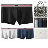 Color Block 3 Pack Gift Box Set (Black+Navy Blue+Light Gray) 100% cotton High-Rebound Antibacterial