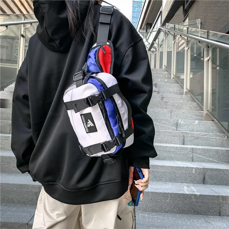 Alcohol Dragon Oxford Fanny Pack Shoulder Bag Crossbody Bag Regular Unisex White &/Black &/Black-2