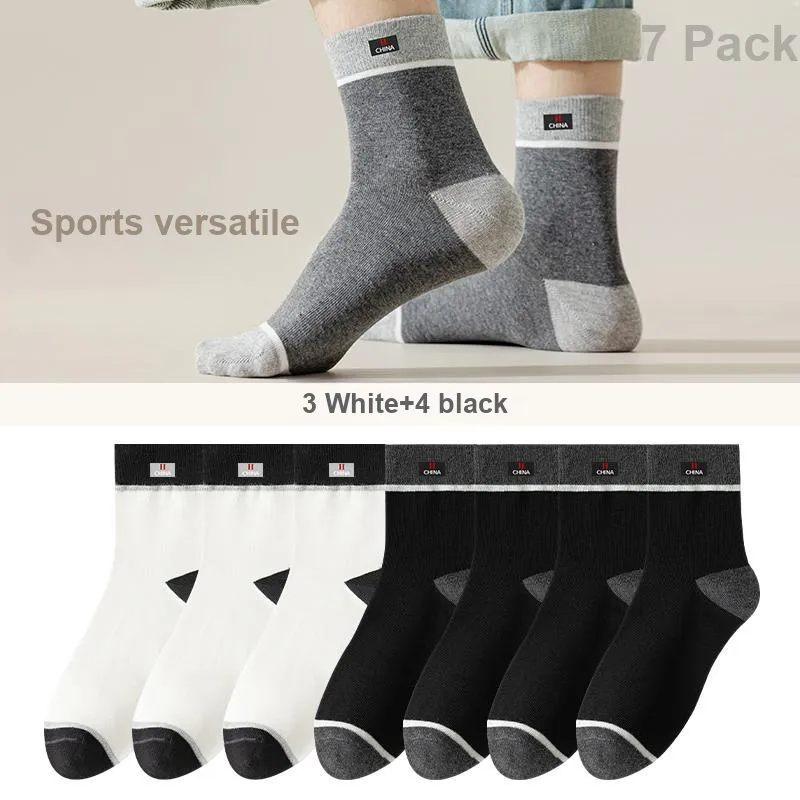 Lan Miao Mid Calf Socks Men's 7 Pack-9