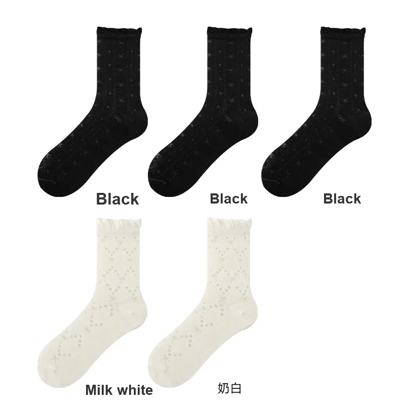 H YXIANG Mid Calf Socks Women's Combo Set-31