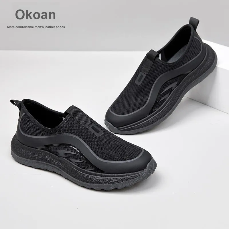 AOKANG Running Shoes Men Low Top Black-4