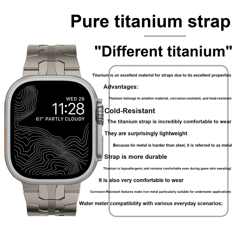 FZRT Apple Compatibility Watch Band Titanium Material-1