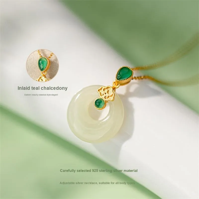 QLADY Earrings Green Jade Women's-20