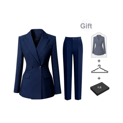 ONE SHALLOW Бизнес-костюм Женский Темно-синий