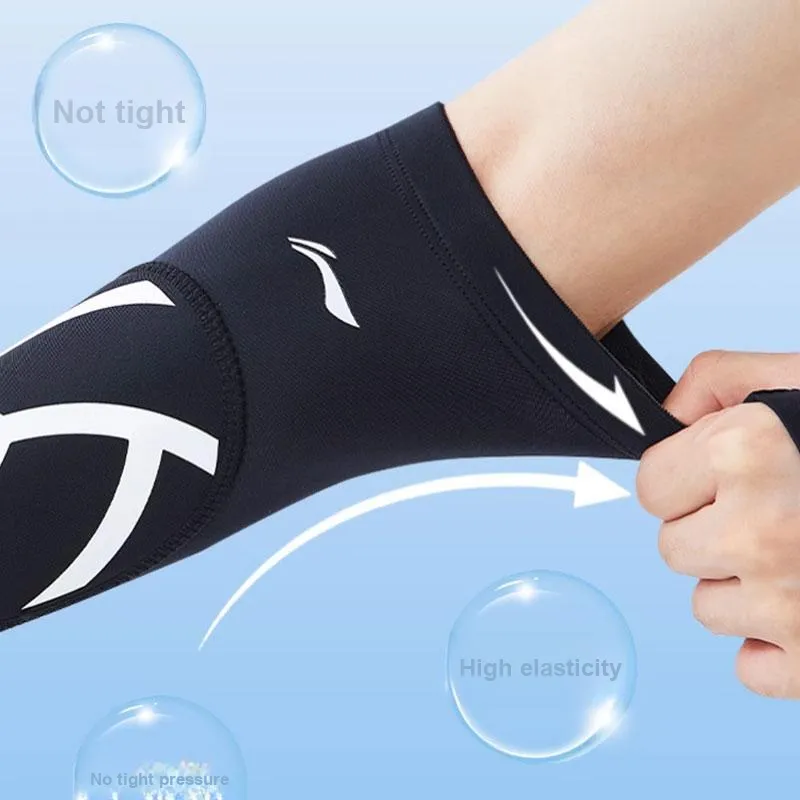LiNing Volleyball Elbow Pads Breathable Protective Compression Black Polyamide Elastane Unisex-1