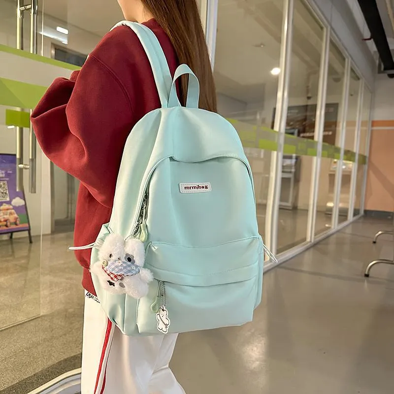 HCXK Nylon Backpack Unisex Blue/Green/Yellow/Black/White-8