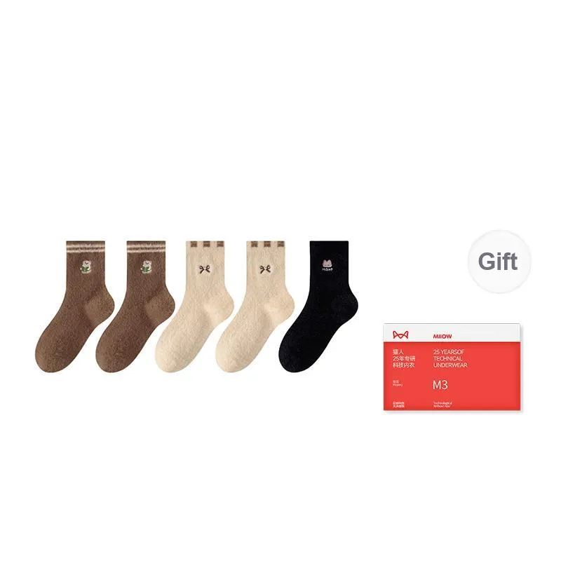 MIIOW Trend Party Series Mid Calf Socks Women's Shopping Bag 5 Pack-9