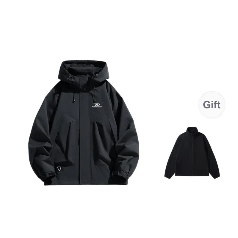 ROBINHOOD Water Resistant Windproof Breathable Warm Water Repellent Windbreaker Jacket Unisex-10