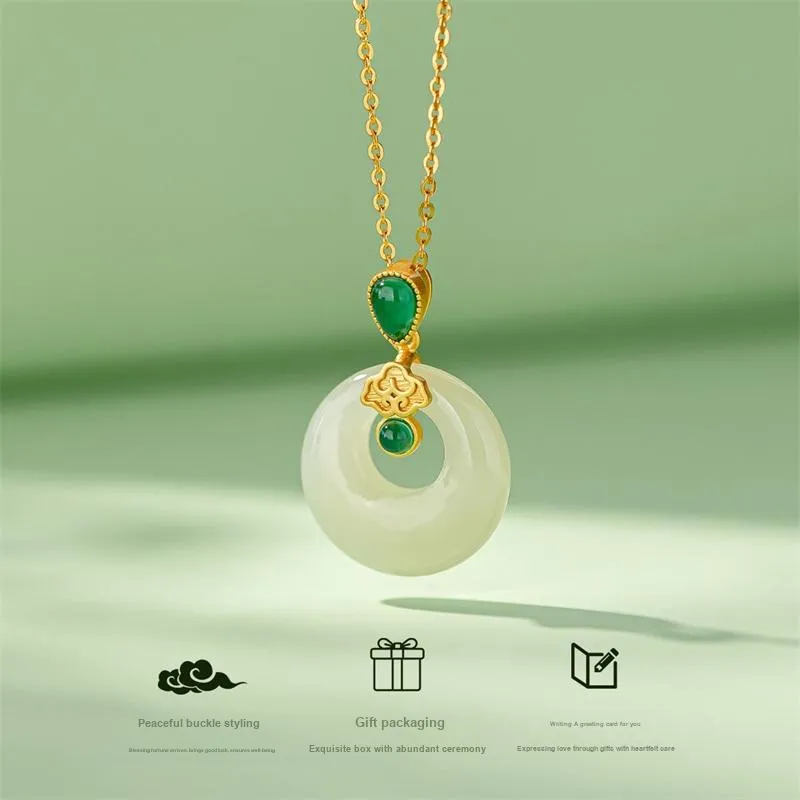QLADY Earrings Green Jade Women's-19
