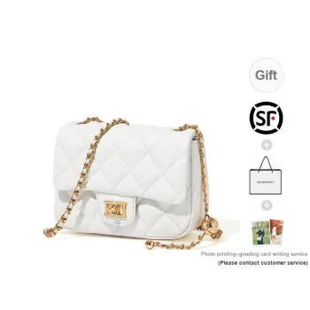 RED DRAGONFLY Cow Leather Crossbody Bag Regular Women's White/Black