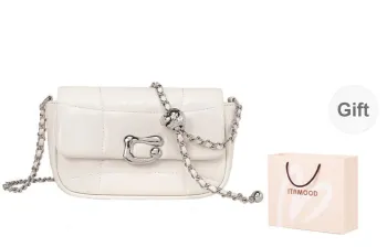 Miao Di Cow Leather Shoulder Bag Crossbody Bag Regular Women's White/Black/Silver/Red