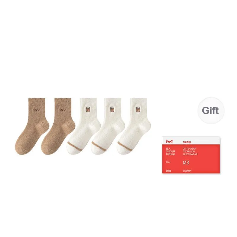 MIIOW Trend Party Series Mid Calf Socks Women's Shopping Bag 5 Pack-7