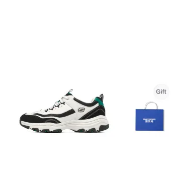 Skechers I Conik Anti Slip Wear Resistant Low Top Chunky Sneakers Men's White Black