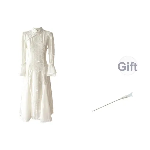 BABYLYCHEE STUDIO Длинное платье с длинными рукавами женское