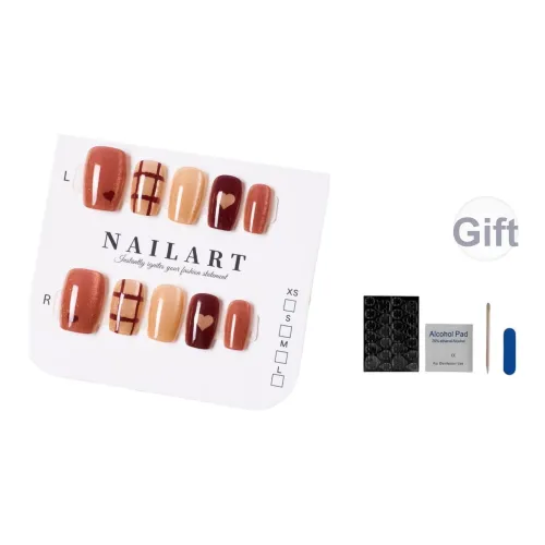 OUYUJI Сердце Клетка Съемный False Nail Cartoon Bear Fashion Minimalist Style Креативный Дизайн Модный Патч для Ногтей