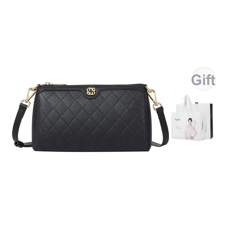 TUCANO Корова Кожа Подарочный Набор Первая Выбор OF Предметы. Сумка через плечо Средняя Женская Классическая Черная