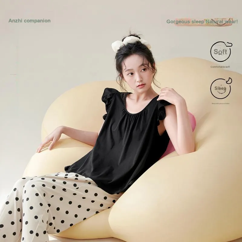 Aannsfam Pajama Set Women's Basic Black-1