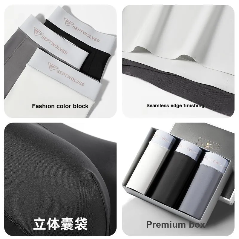 SEPTWOLVES Underpants Men's 3 Pack Gift Box Set+Shopping Bag-5