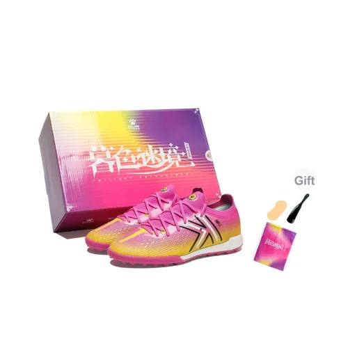 KELME Ji Di 5,0 TF Шипы Амортизация Износостойкие Футбольные Бутсы Унисекс Розовый Красный Желтый