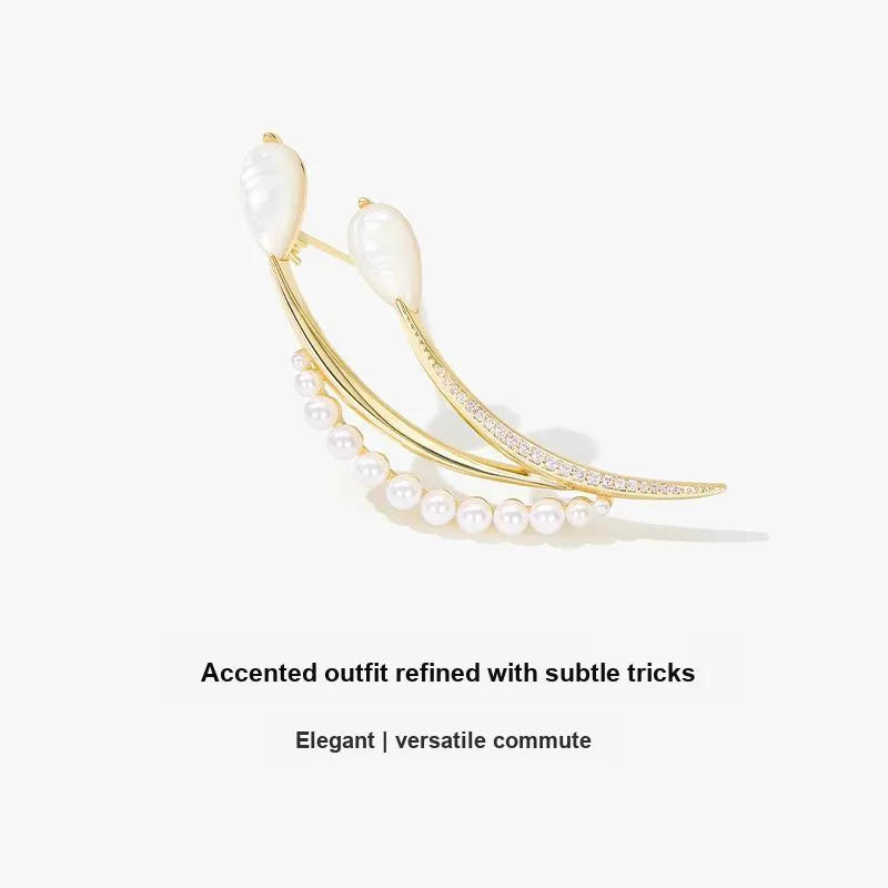 MCK Faux Pearl Brooches Women's-2