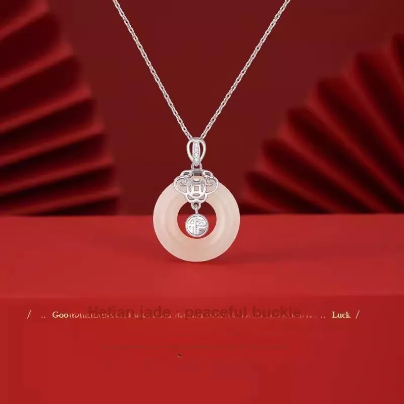Royal Heaven's Choice Pendants White Jade Unisex-2