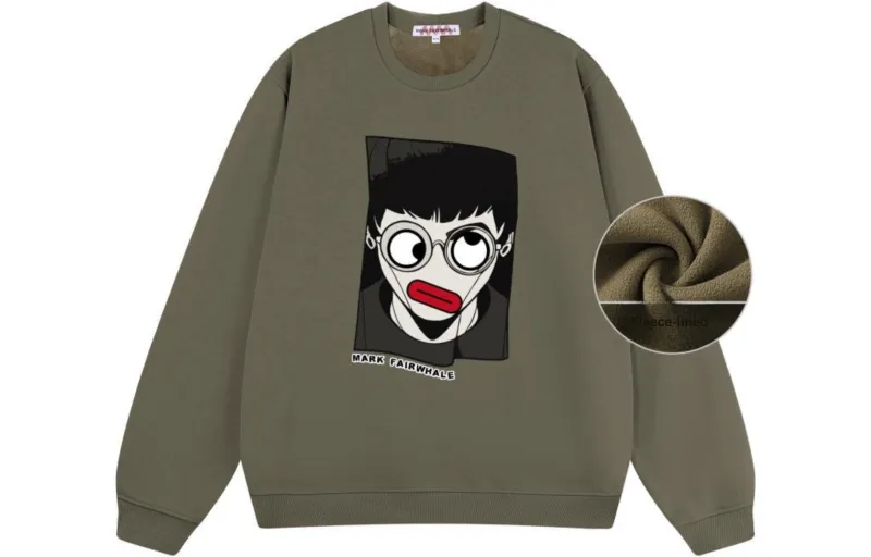 FAIRWHALE Loose Fit Pullover Drop Shoulder Crew Neck Sweatshirt Unisex-24